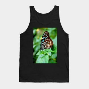 Black and Blue Butterfly Tank Top